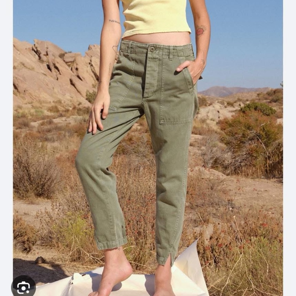AMO Brand Army Twist Green Pants Size 25